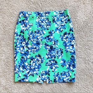 Like New! Jcrew Flower Pencil Skirt